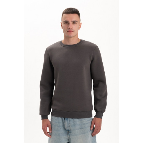 Свитшот PREMIUM 360 грамм на флисе утепленный цвет Серый темный Service Odyag