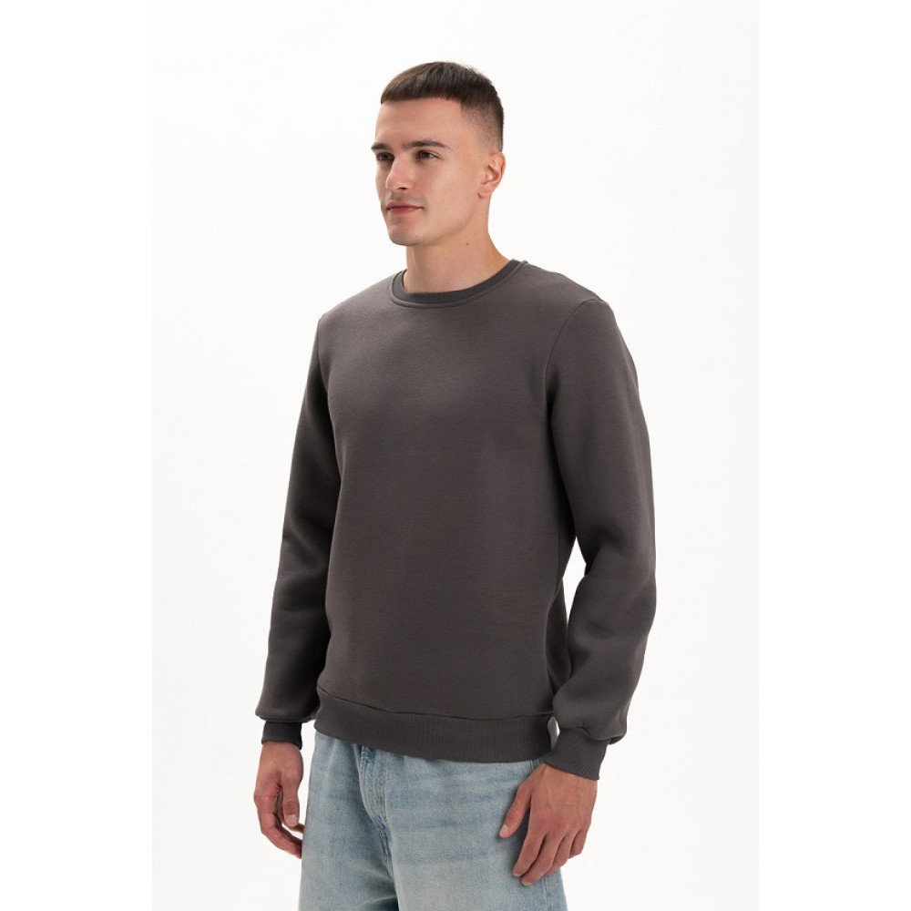 Свитшот PREMIUM 360 грамм на флисе утепленный цвет Серый темный Service Odyag