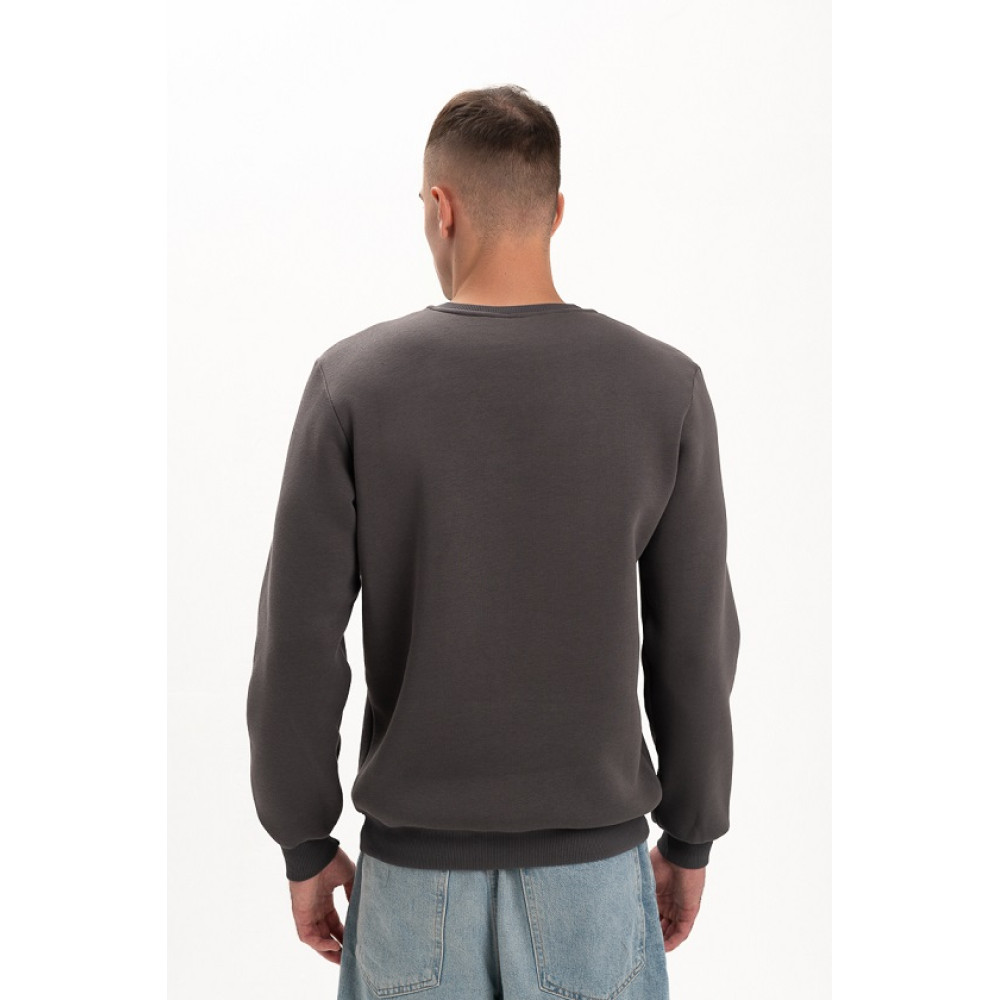 Свитшот PREMIUM 360 грамм на флисе утепленный цвет Серый темный Service Odyag