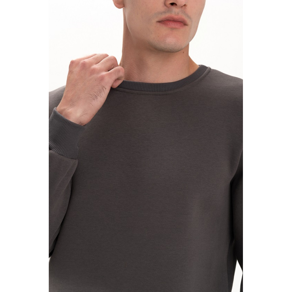 Свитшот PREMIUM 360 грамм на флисе утепленный цвет Серый темный Service Odyag