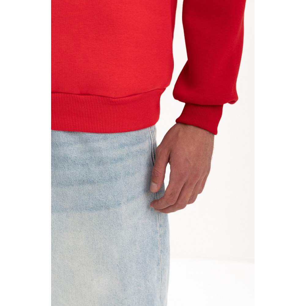 Свитшот PREMIUM 360 грамм на флисе утепленный цвет Красный Service Odyag