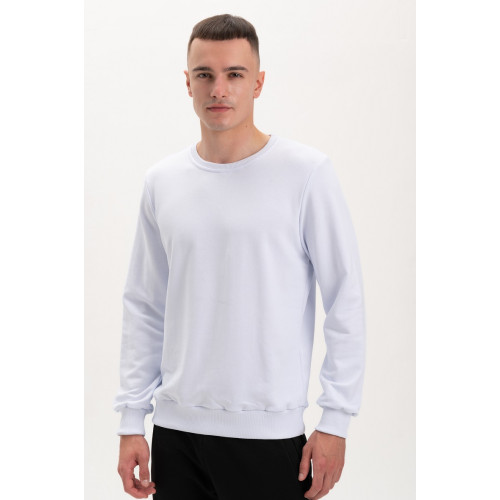 Свитшот PREMIUM 360 грамм на флисе утепленный цвет Белый Service Odyag