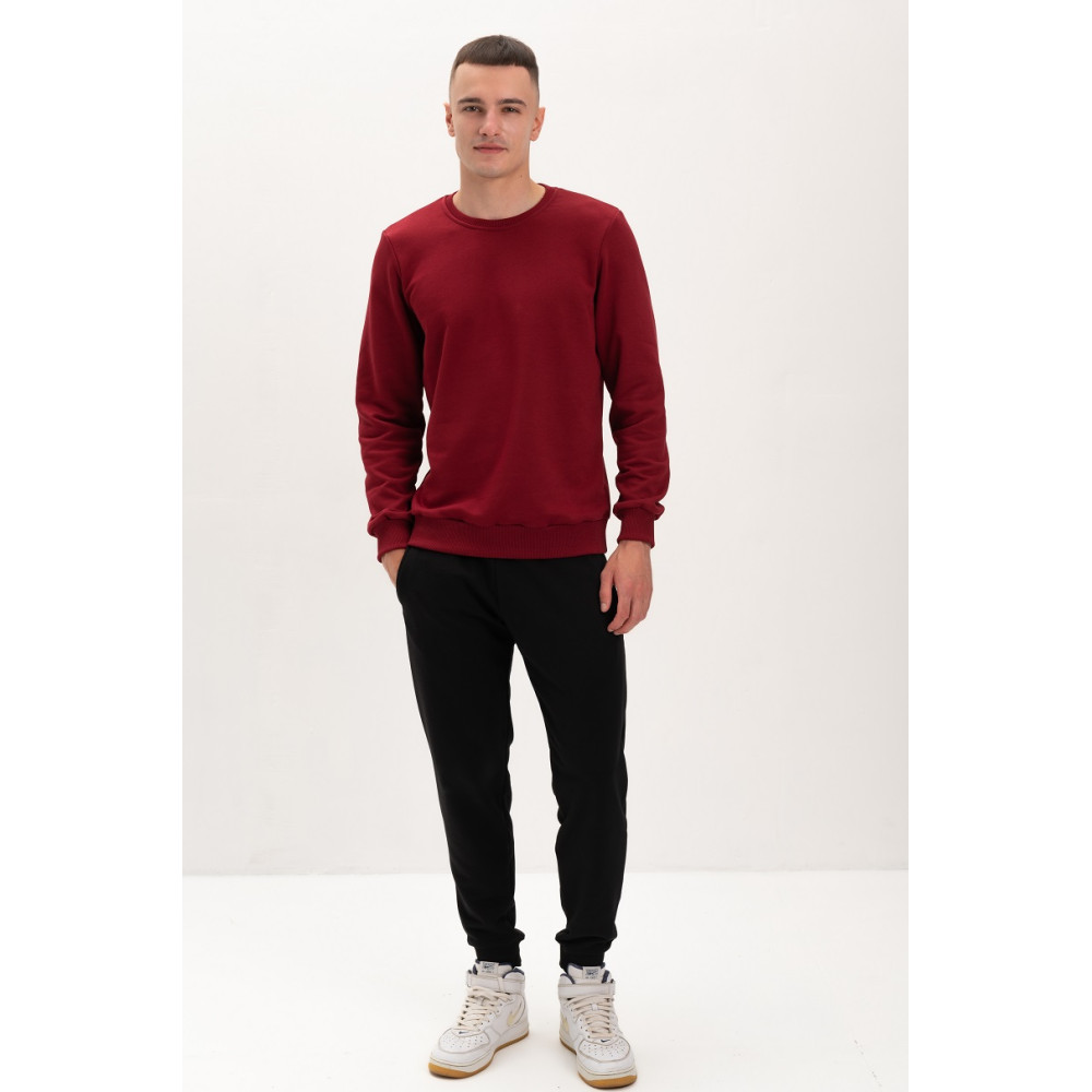 Свитшот PREMIUM 360 грамм на флисе утепленный цвет Бордо бургунди Service Odyag