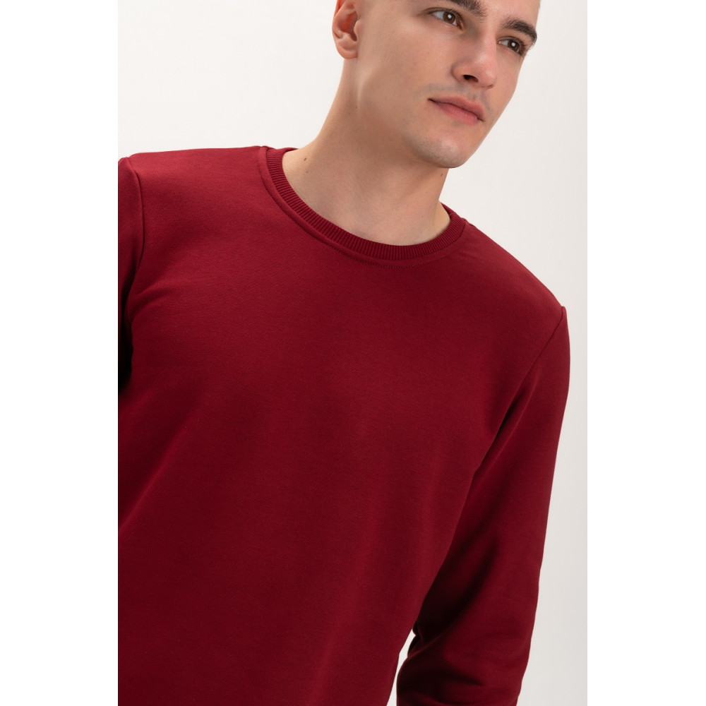 Свитшот PREMIUM 360 грамм на флисе утепленный цвет Бордо бургунди Service Odyag