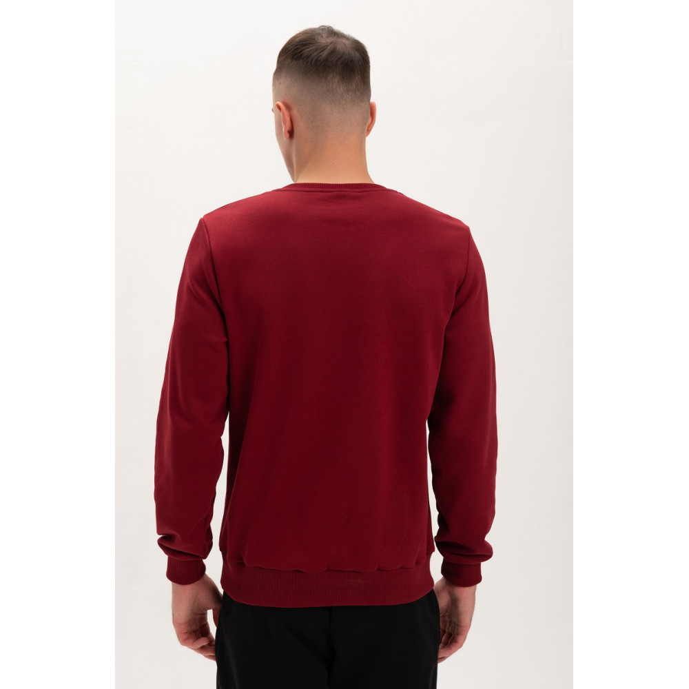 Свитшот PREMIUM 360 грамм на флисе утепленный цвет Бордо бургунди Service Odyag