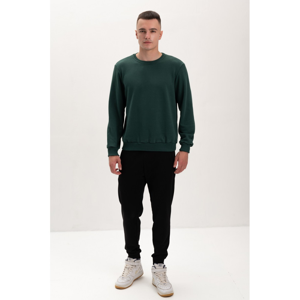 Свитшот PREMIUM 360 грамм на флисе утепленный цвет Зеленый изумруд Service Odyag