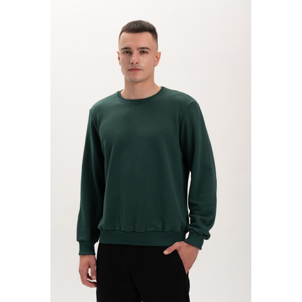 Свитшот PREMIUM 360 грамм на флисе утепленный цвет Зеленый изумруд Service Odyag