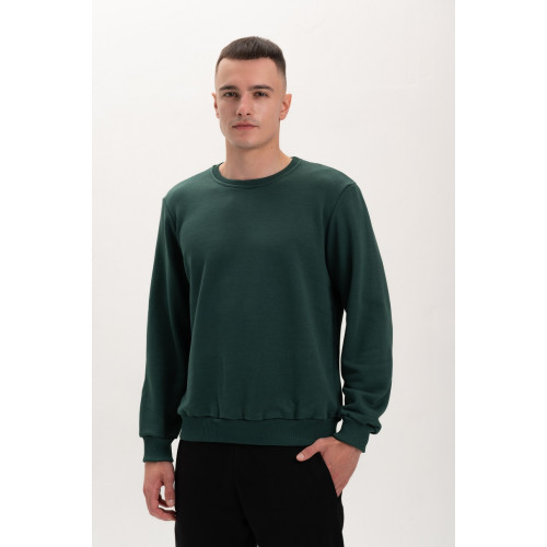 Свитшот PREMIUM 360 грамм на флисе утепленный цвет Зеленый изумруд Service Odyag