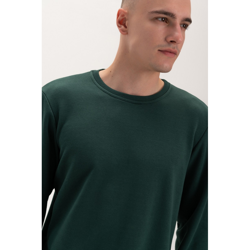 Свитшот PREMIUM 360 грамм на флисе утепленный цвет Зеленый изумруд Service Odyag