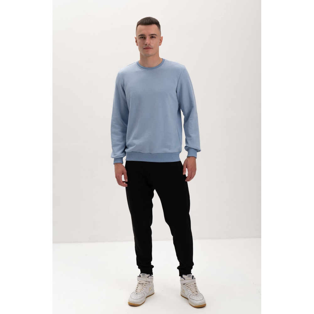 Свитшот PREMIUM 360 грамм на флисе утепленный цвет Голубой небесный Service Odyag