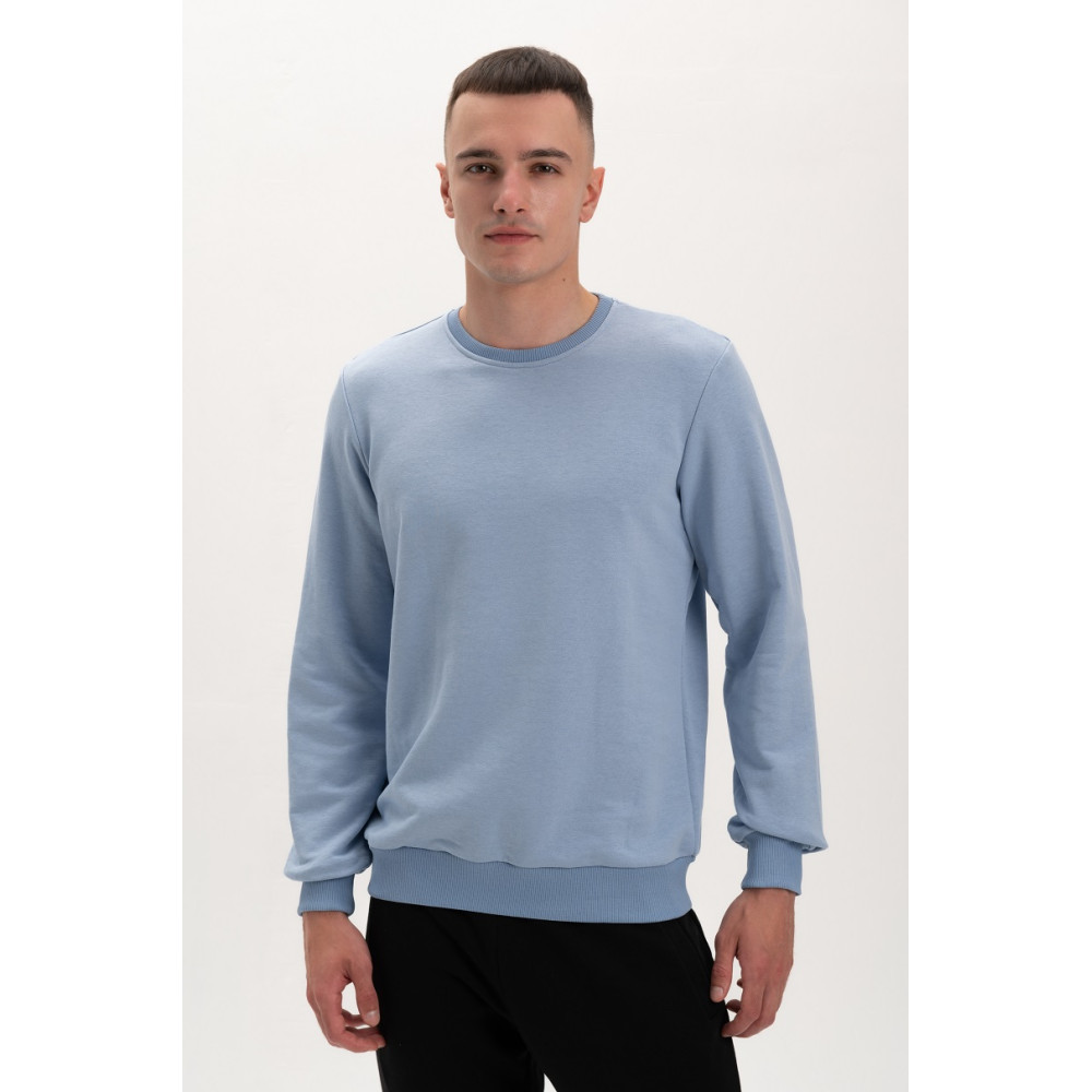 Свитшот PREMIUM 360 грамм на флисе утепленный цвет Голубой небесный Service Odyag