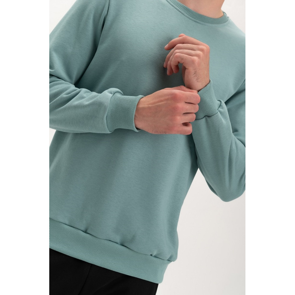 Свитшот PREMIUM 360 грамм на флисе утепленный цвет Ментол Service Odyag