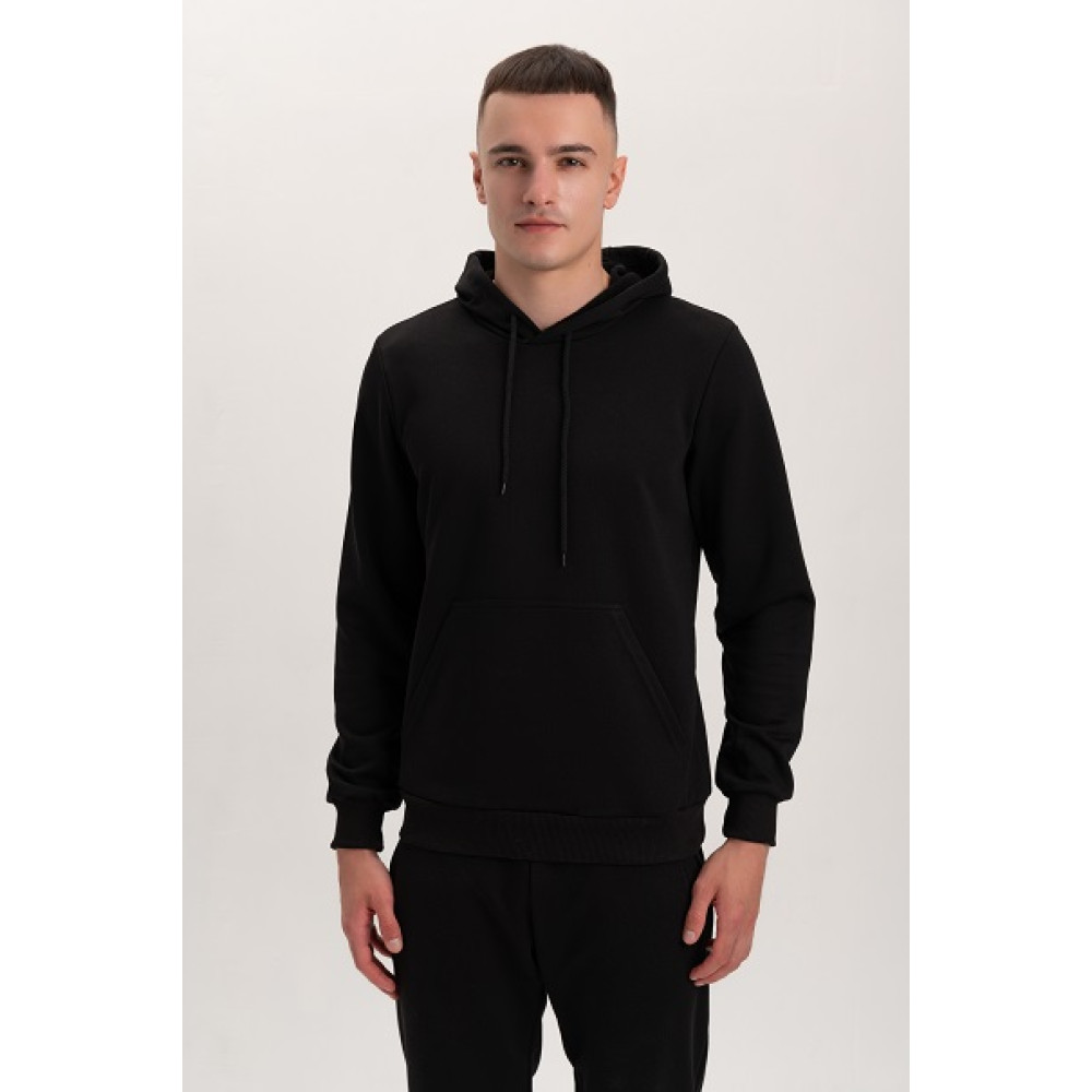 Худи PREMIUM 360 грамм на флисе утепленный цвет Черный Service Odyag