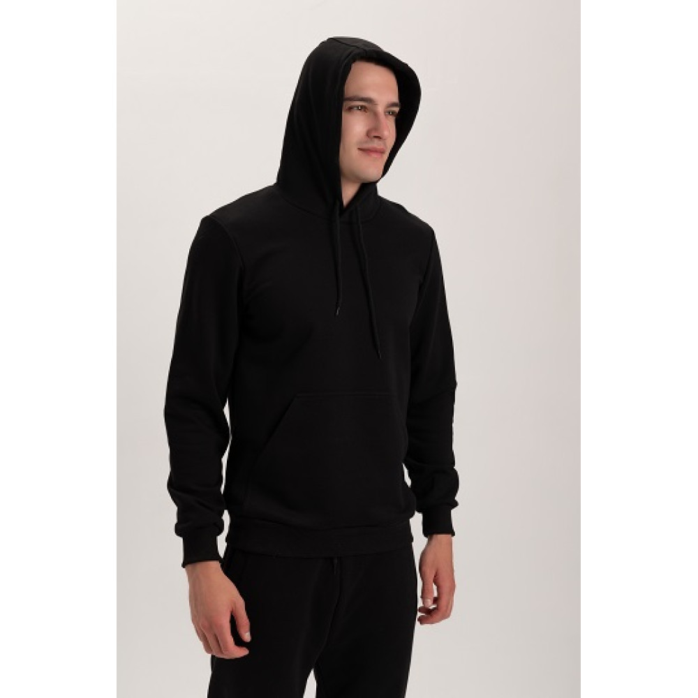 Худи PREMIUM 360 грамм на флисе утепленный цвет Черный Service Odyag