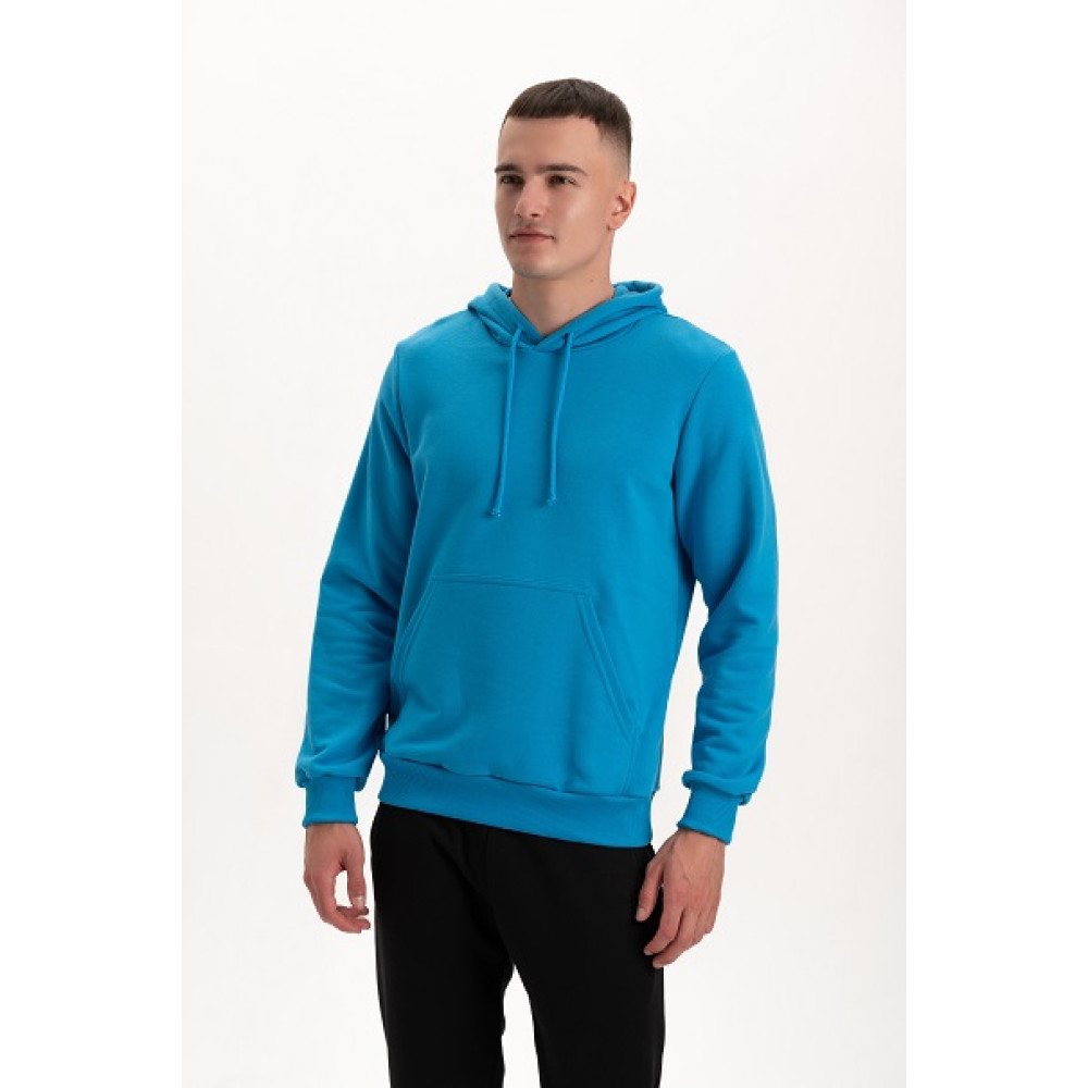 Худи PREMIUM 360 грамм на флисе утепленный цвет Голубой Service Odyag