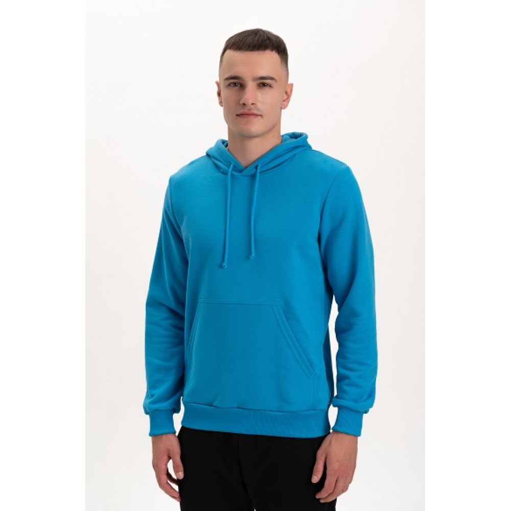 Худи PREMIUM 360 грамм на флисе утепленный цвет Голубой Service Odyag