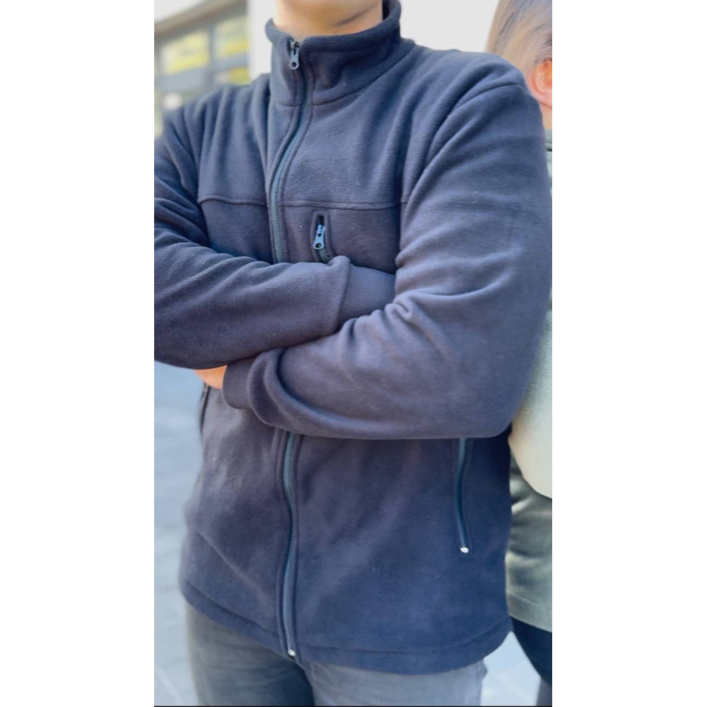 Кофта флисовая высокой плотности Premium олива синий черный