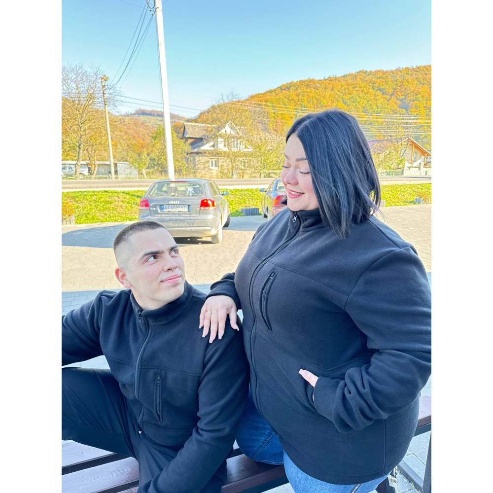 Кофта флисовая Premium высокой плотности 300 грамм с надписью вышивка