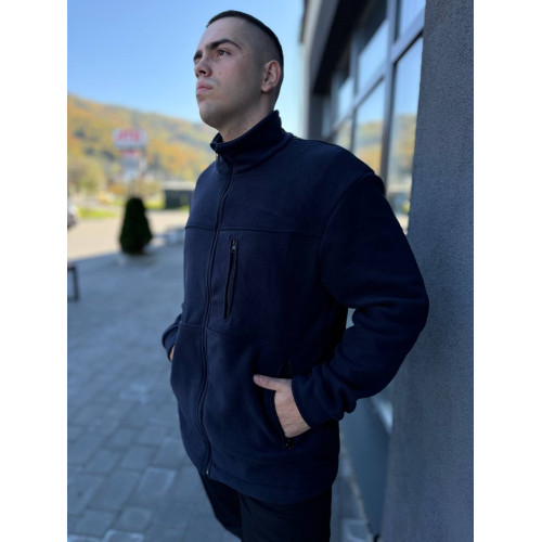 Кофта флисовая высокой плотности Premium синий черный хаки