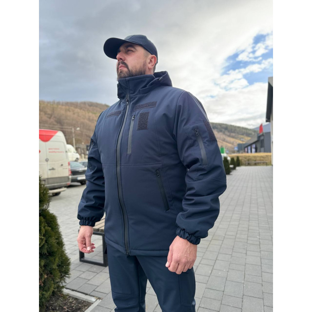 Зимняя софтшелл куртка бушлат Service Odyag синтепон и омни хит Omni-Heat до -30 градусов