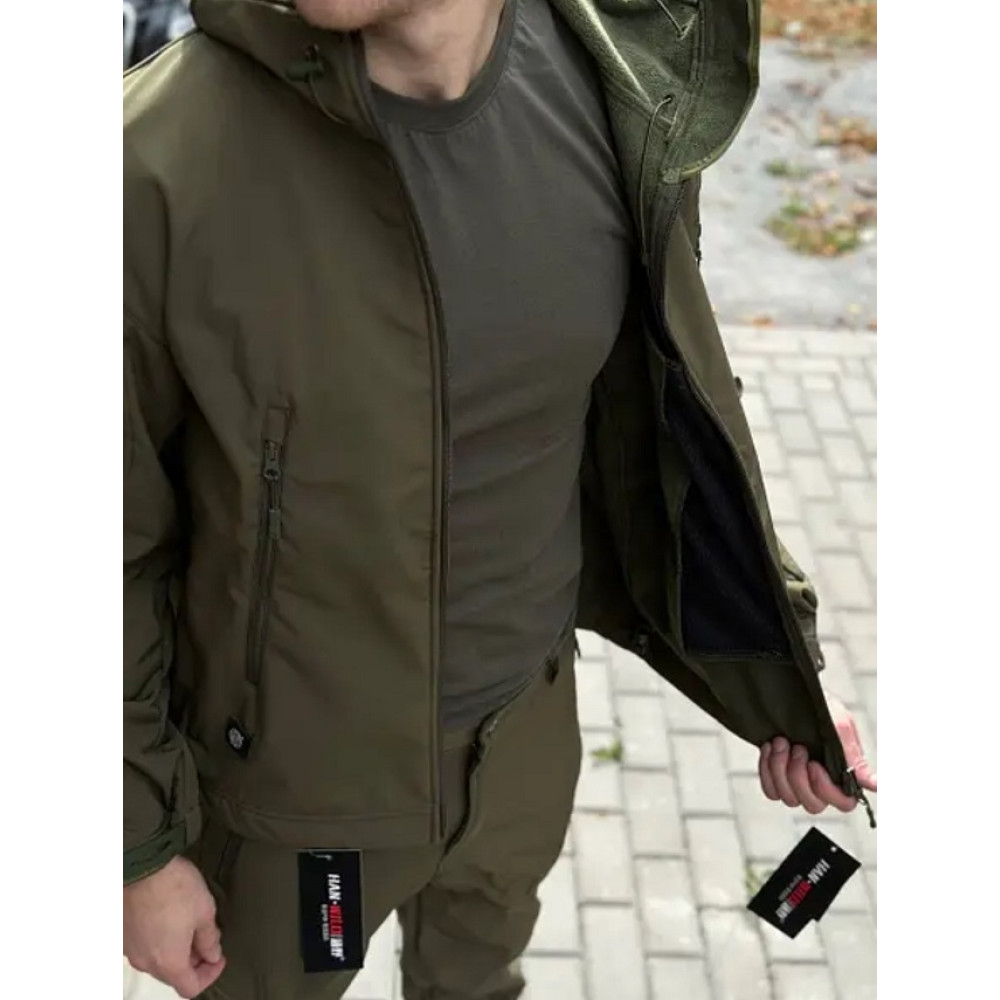 Костюм Softshell на флисе олива хаки черный койот Китайский