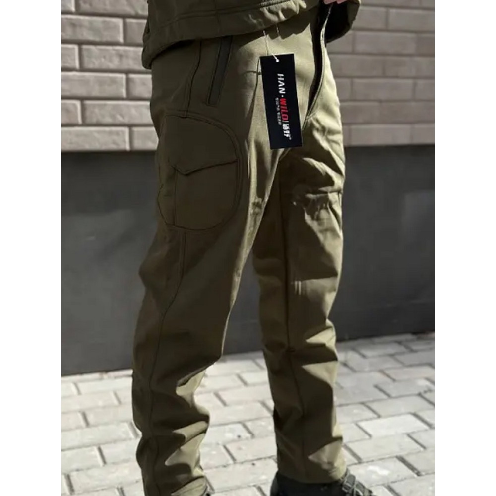 Костюм Softshell на флисе олива хаки черный койот Китайский