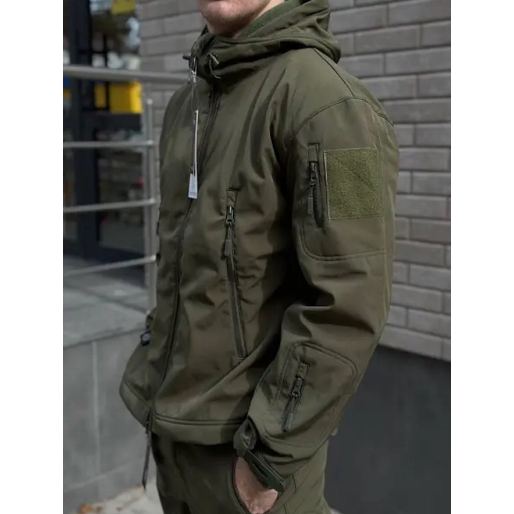 Костюм Softshell на флісі олива хакі чорний койот Китай