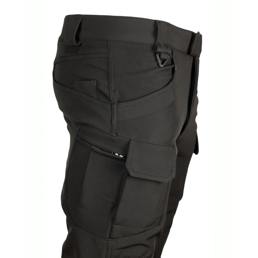 Штани водонепроникні на весну на флісі софтшелл Soft Shell чорний