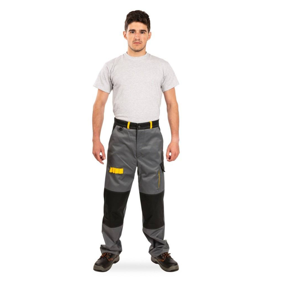 Брюки рабочие весна лето осень ЭКСПЕРТ серо-черные салатовые