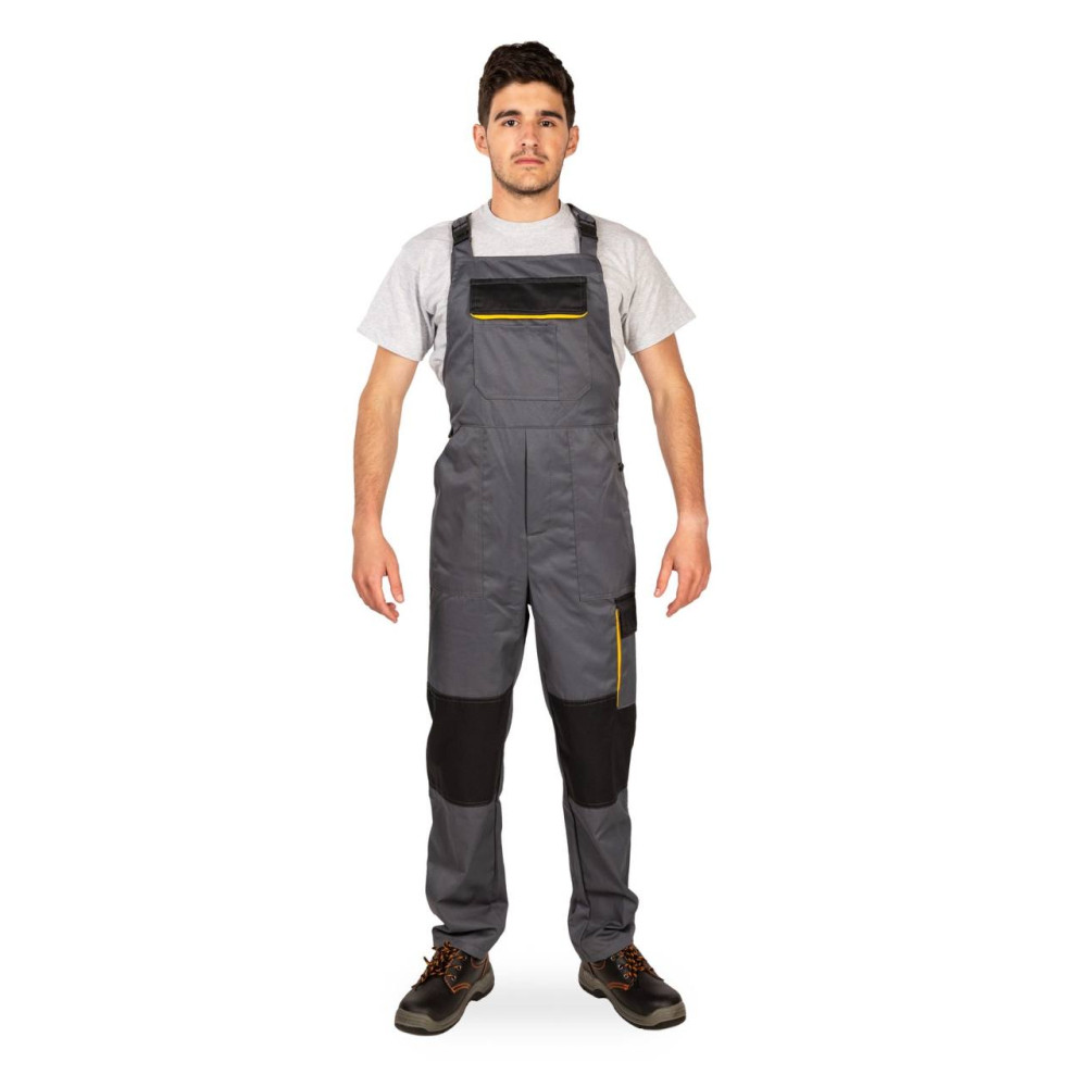 Полукомбинезон рабочий весна лето осень Эксперт серо-черный графит черный