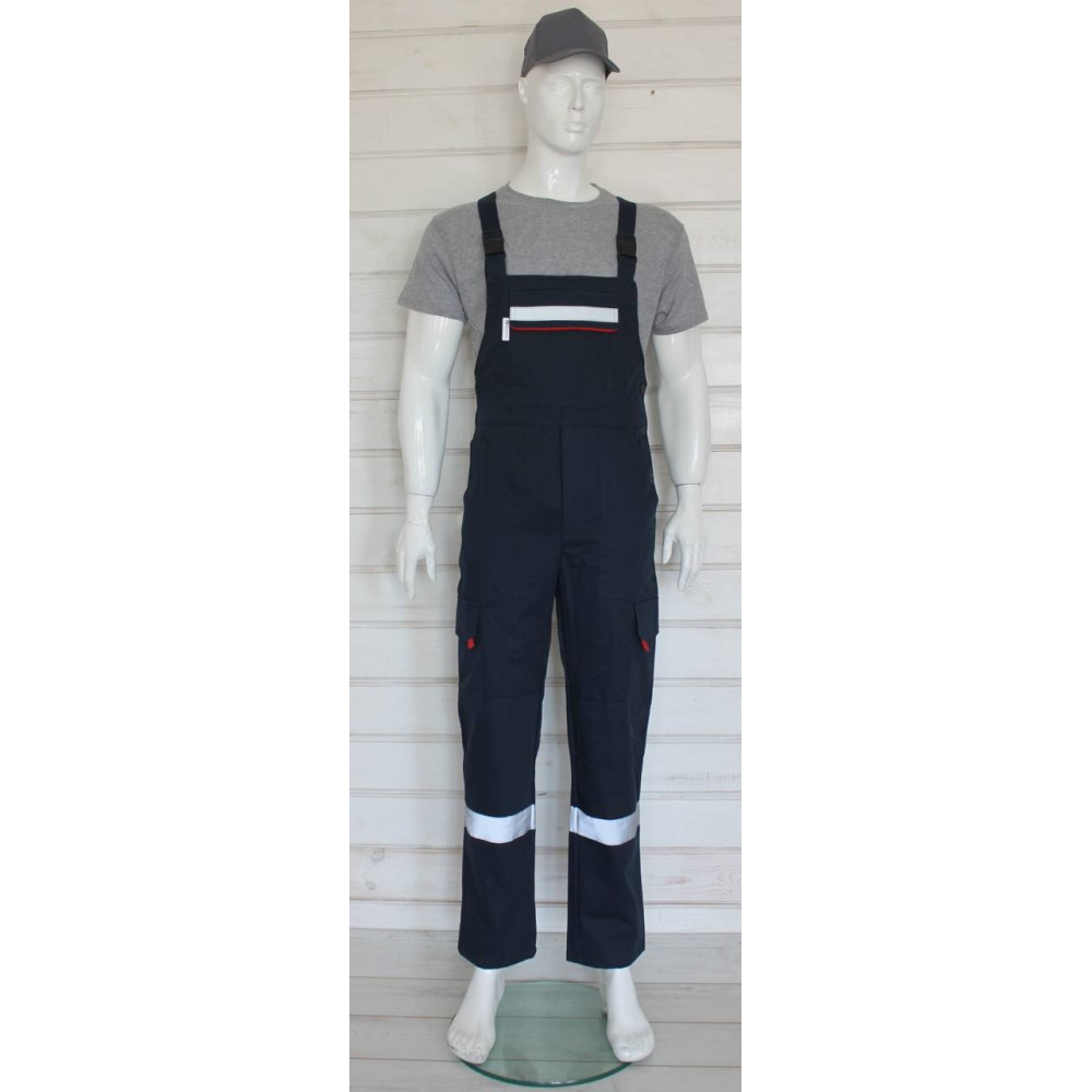 Полукомбинезон рабочий весна лето осень КОМФОРТ СТРОНГ синий черный