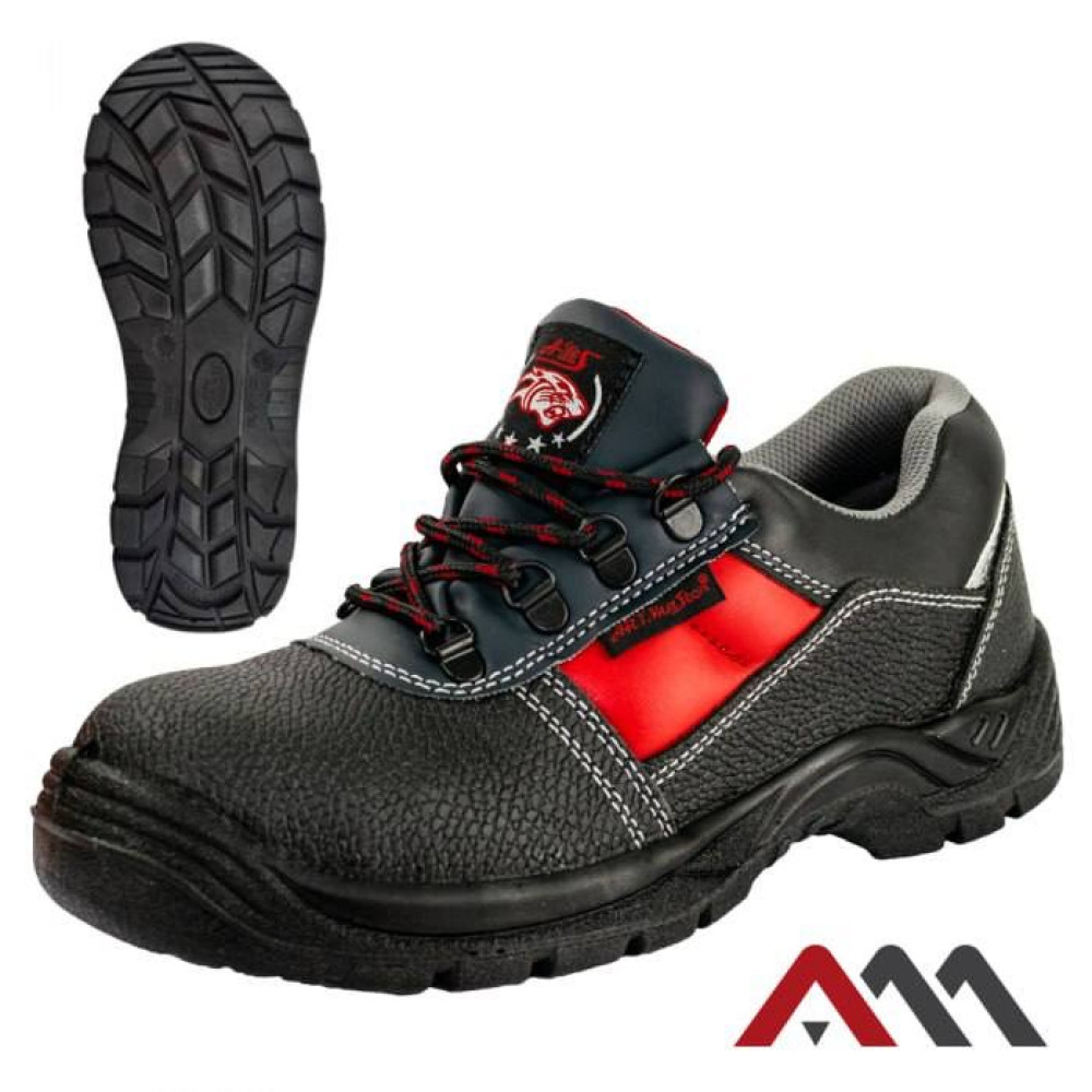 Туфли ботинки рабочие кожа с металлическим носком ArtMas Shoes BPMAN