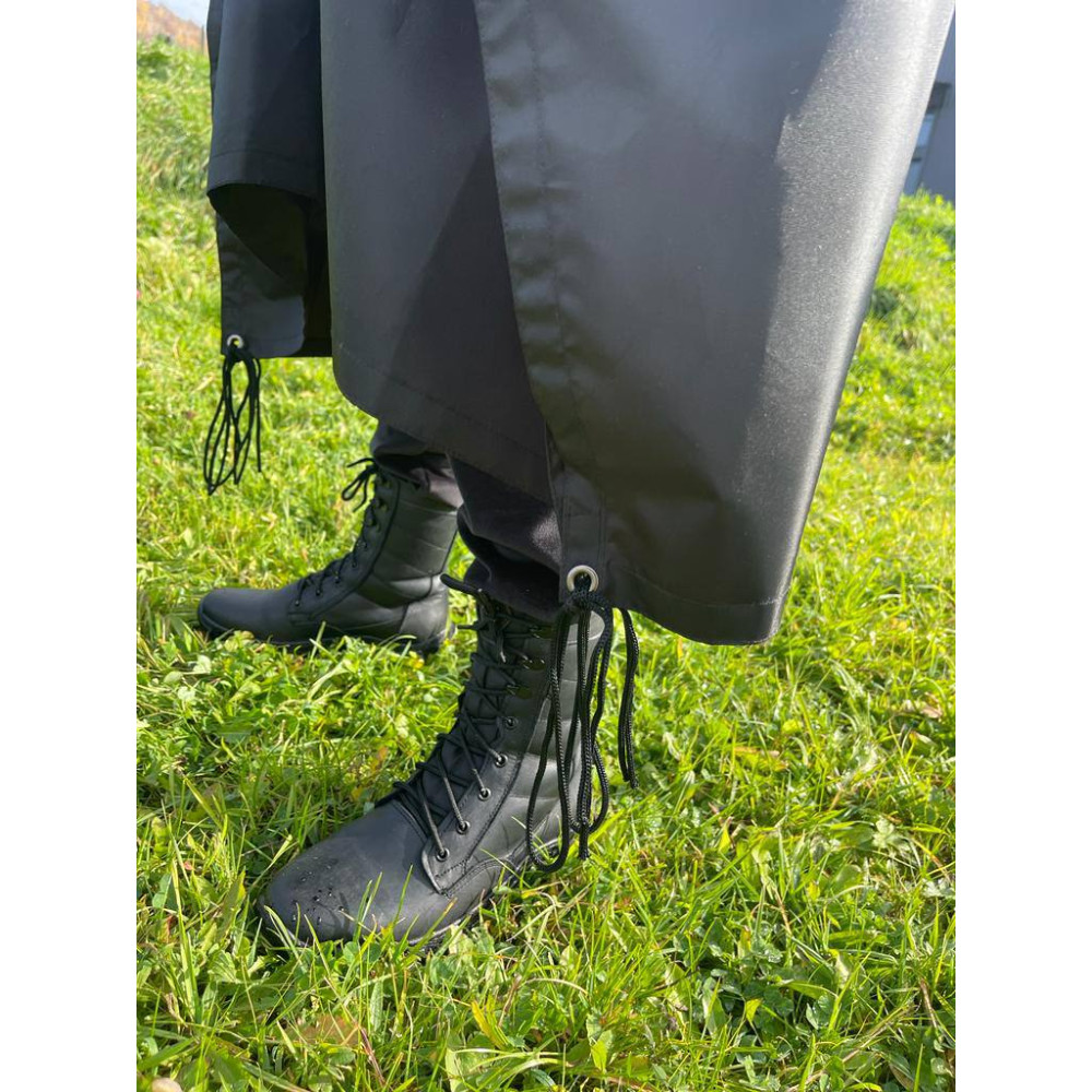 Плащ палатка пошит по стандартам ДСТУ черный люверсы и липучки