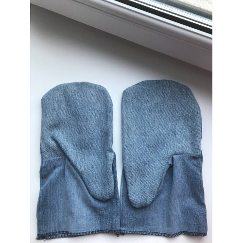 Рукавицы рабочие ОПТ джинсовые двойная ладонь LUX