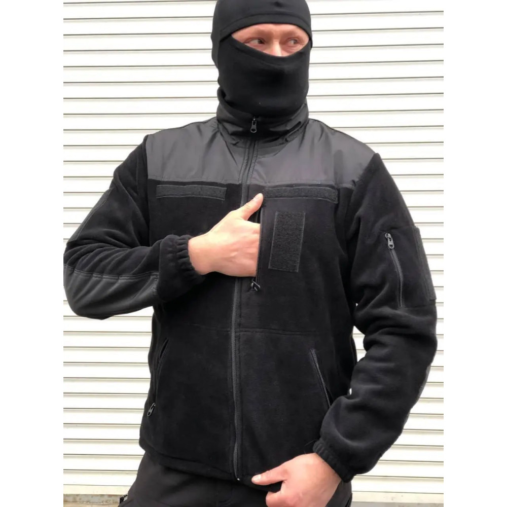 Кофта флісова якість PREMIUM кольори чорний, хакі олива, синій