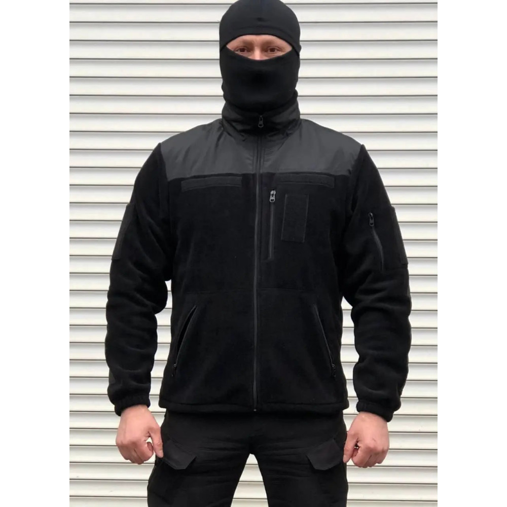 Кофта флісова якість PREMIUM кольори чорний, хакі олива, синій