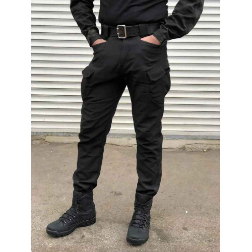 Брюки водонепроницаемые на флисе софтшелл KIBORG BLACK Soft Shall черный