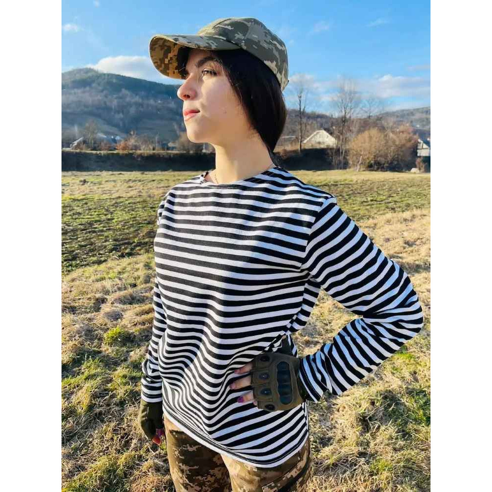 Тельняшка вязаная UKRAINIAN плотная трикотаж 500 грамм 100% ХБ: черная, красная, зеленая, голубая