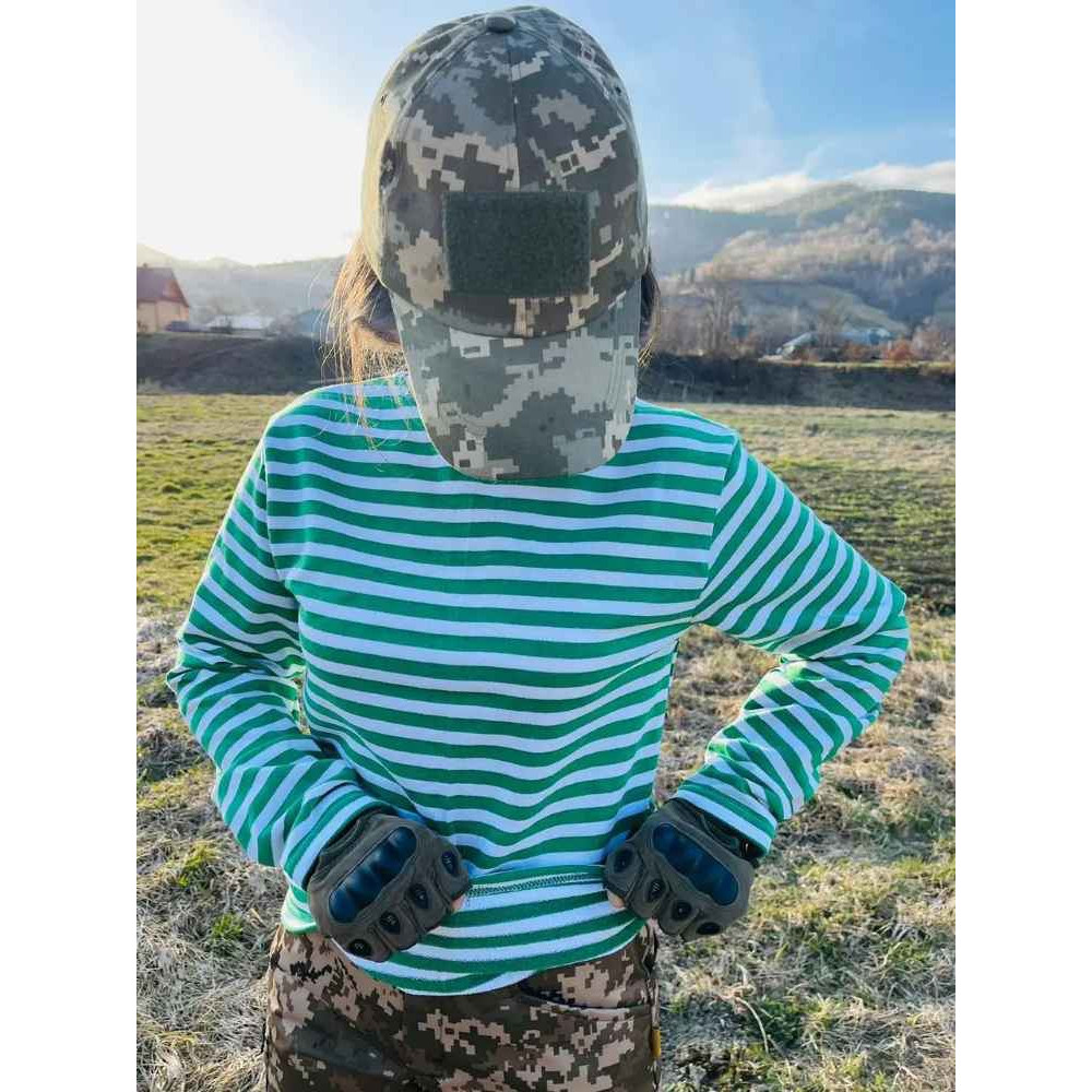 Тельняшка вязаная UKRAINIAN плотная трикотаж 500 грамм 100% ХБ: черная, красная, зеленая, голубая