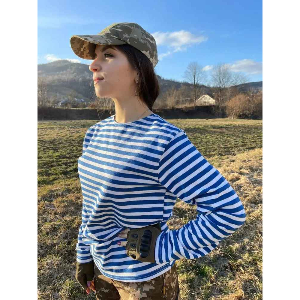 Тельняшка вязаная UKRAINIAN плотная трикотаж 500 грамм 100% ХБ: черная, красная, зеленая, голубая