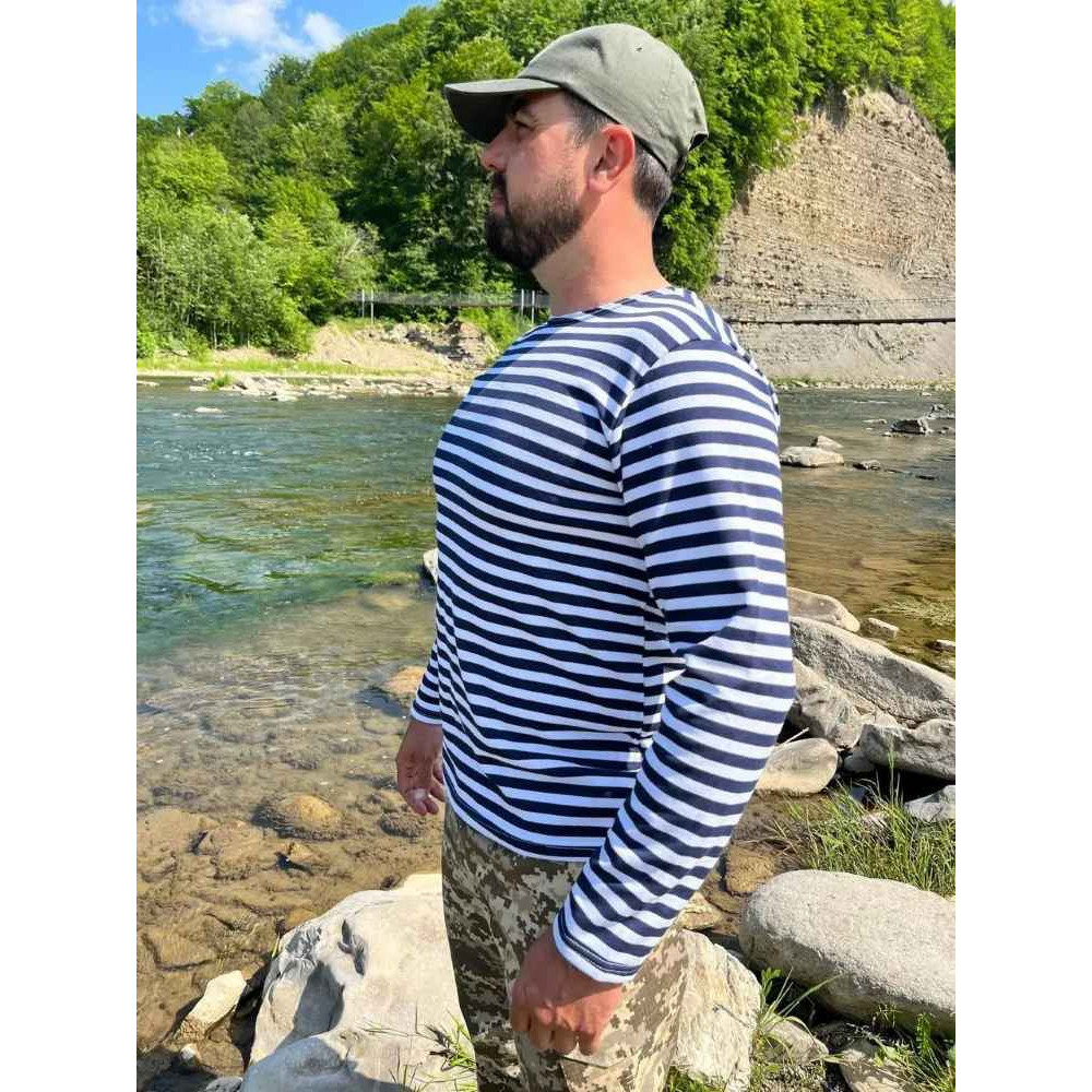 Тельняшка вязаная UKRAINIAN трикотаж 500 грамм 100% ХБ: голубая, зеленая, синяя