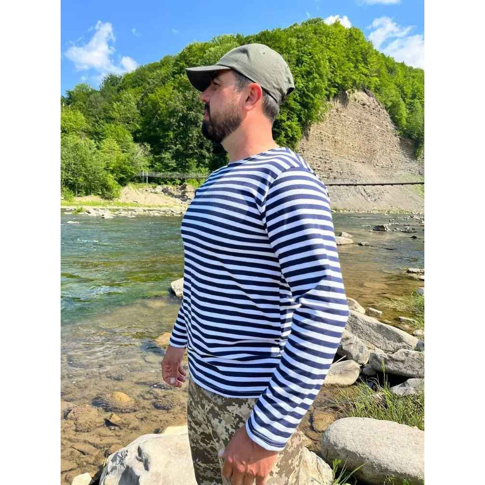 Тельняшка вязаная UKRAINIAN трикотаж 500 грамм 100% ХБ: голубая, зеленая, синяя