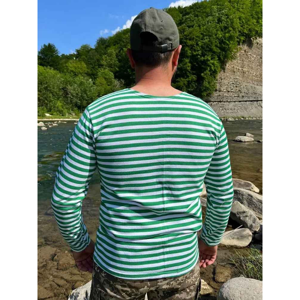 Тельняшка вязаная UKRAINIAN трикотаж 500 грамм 100% ХБ: голубая, зеленая, синяя