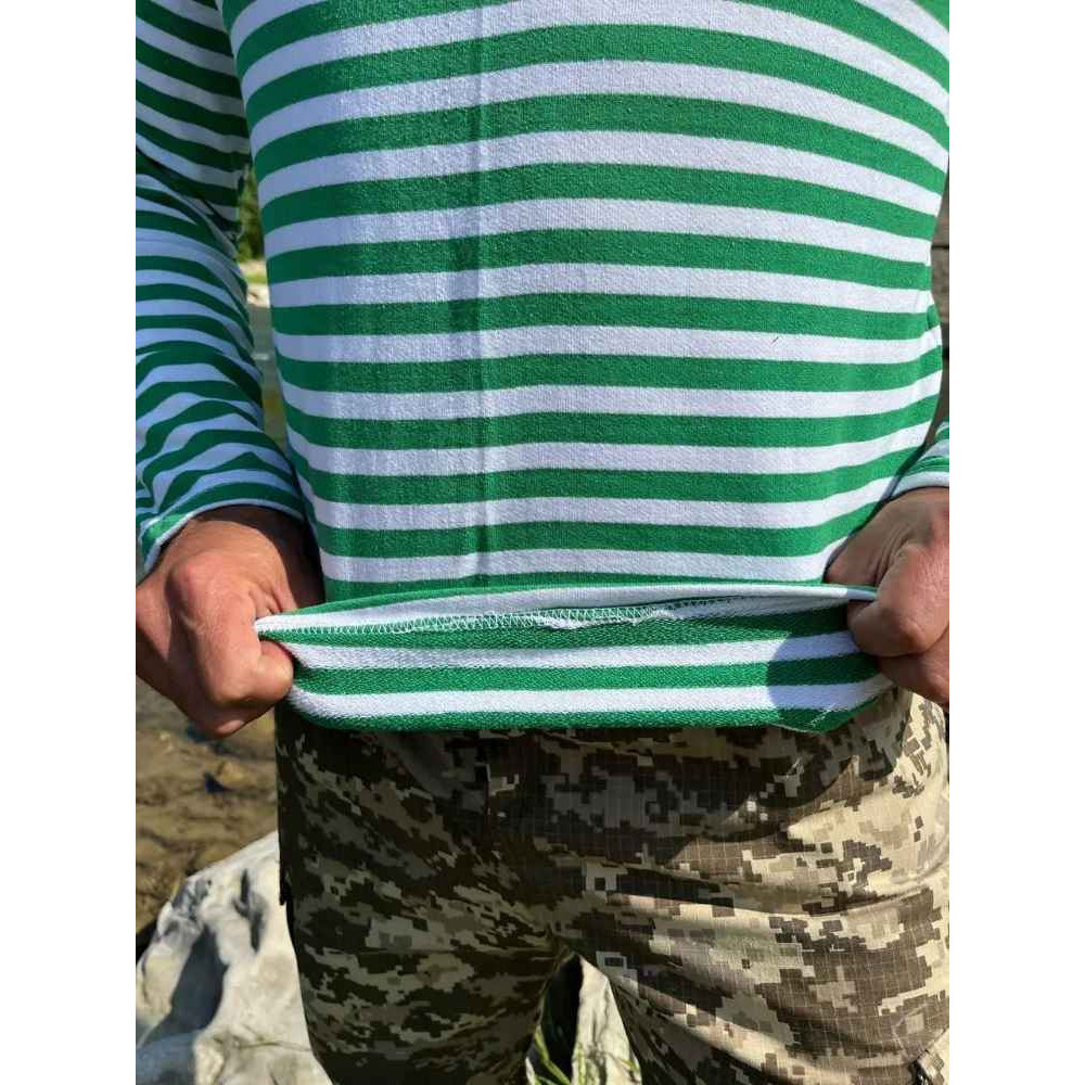 Тельняшка вязаная UKRAINIAN трикотаж 500 грамм 100% ХБ: голубая, зеленая, синяя