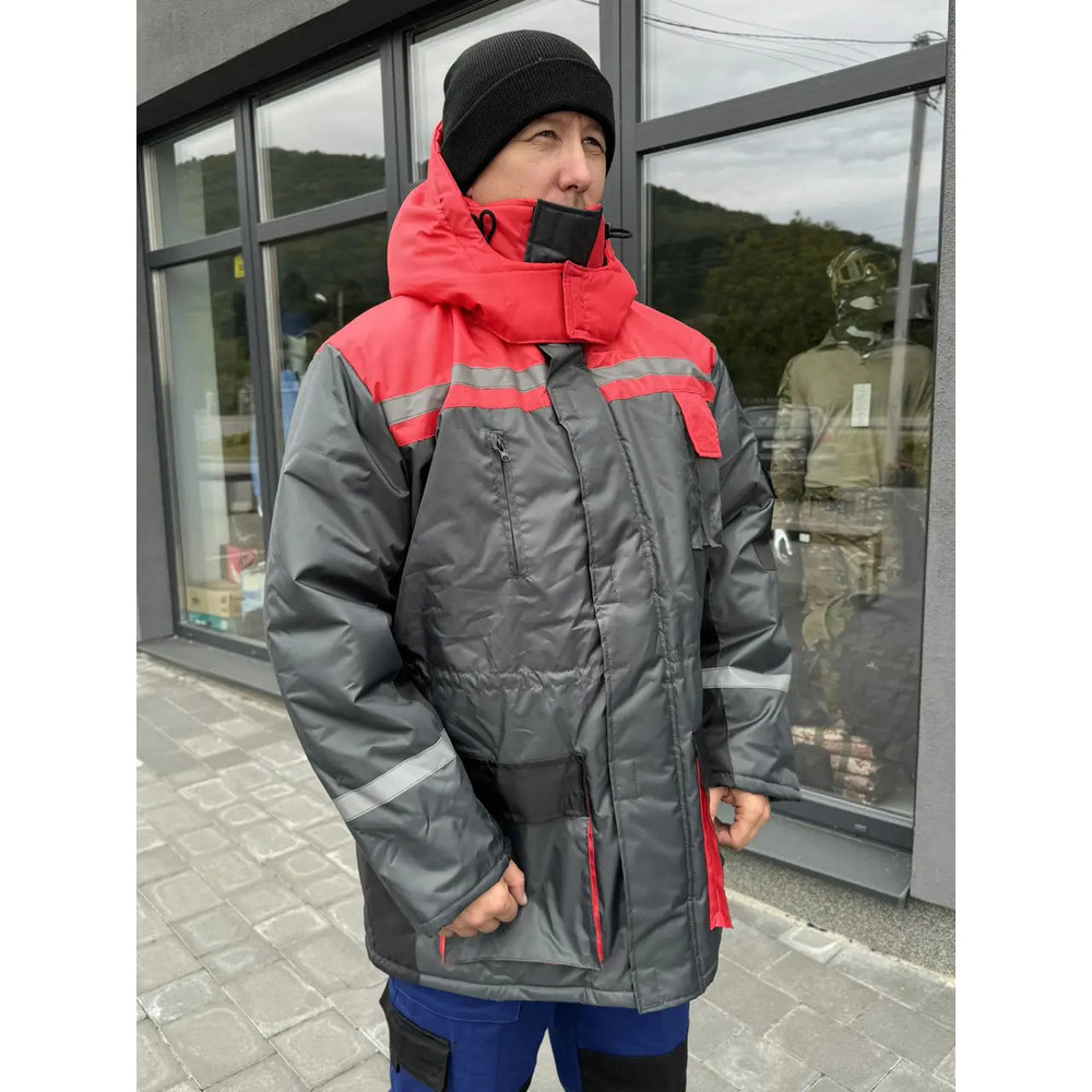 Куртка зимова Service Odyag на синтепоні з СВП смугою COMBI