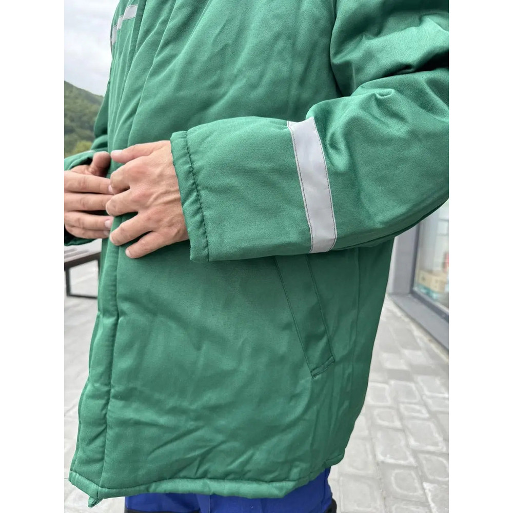 Куртка зимова Service Odyag на синтепоні з СВП смугою UNIVERCE колір зелений