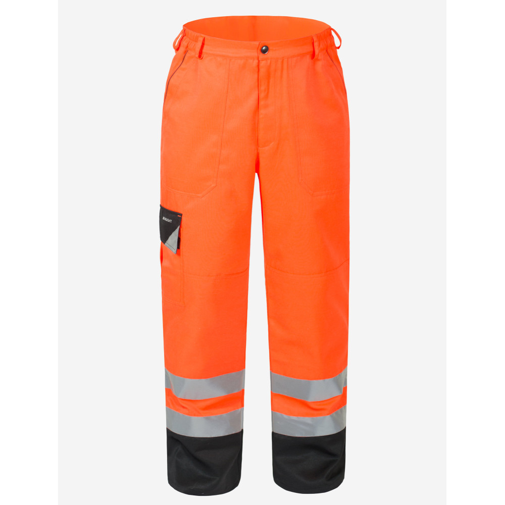 Брюки сигнальные FLASH оранжево-черные Service Odyag