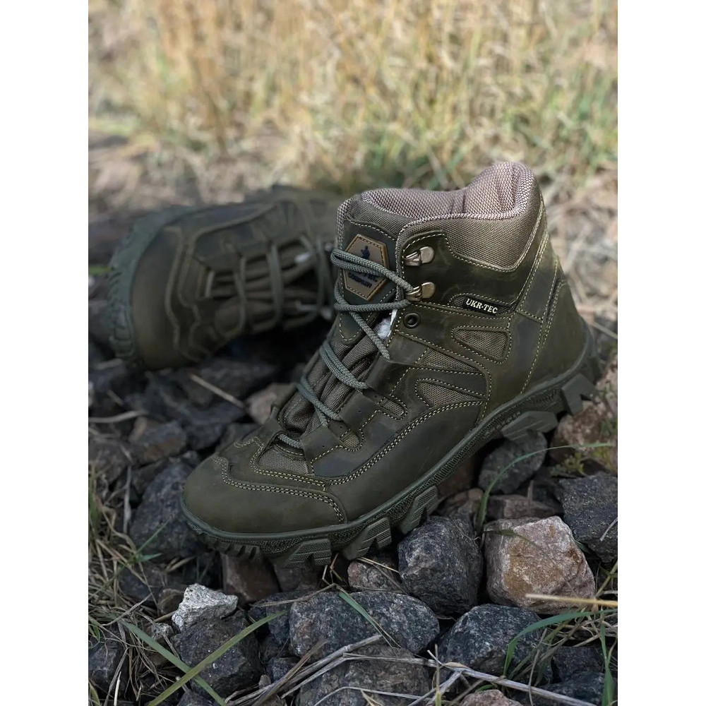 Зимові черевики на хутрі Service Odyag UKR-TEC колір олива