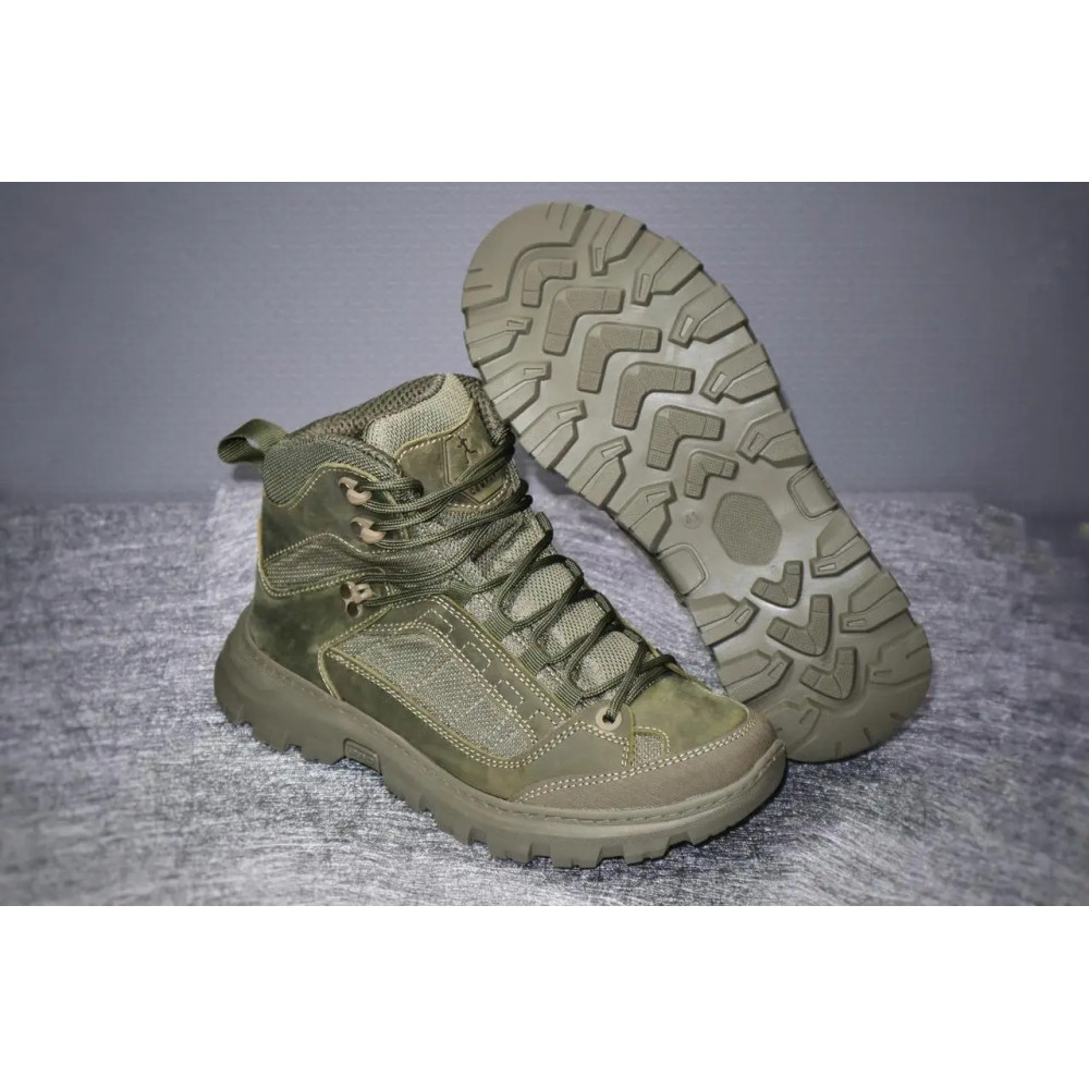 Ботинки под М-ТАС кожа весна лето Service Odyag PEGAS олива койот