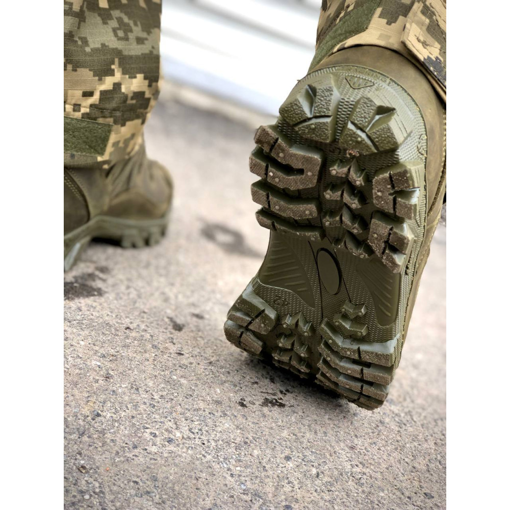 Ботинки MAGNUM гладкая натуральная кожа демисезонные цвет олива